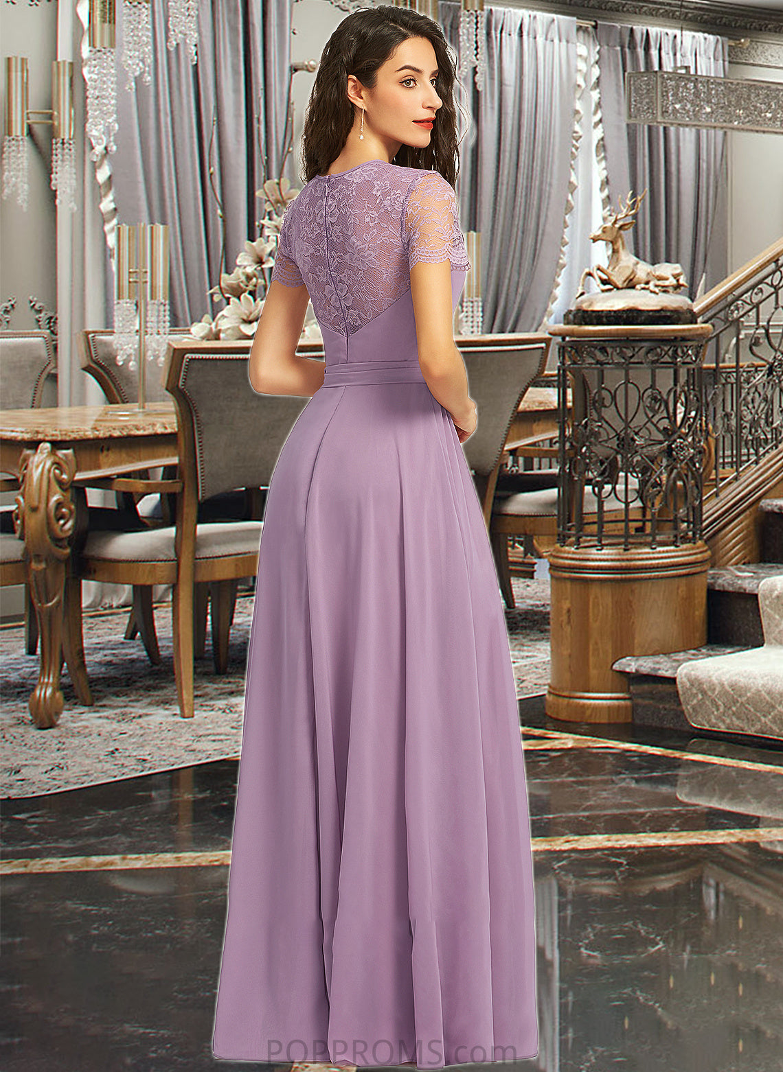 Abby A-Line Scoop Neck Floor-Length Bridesmaid Dress PP6P0012952