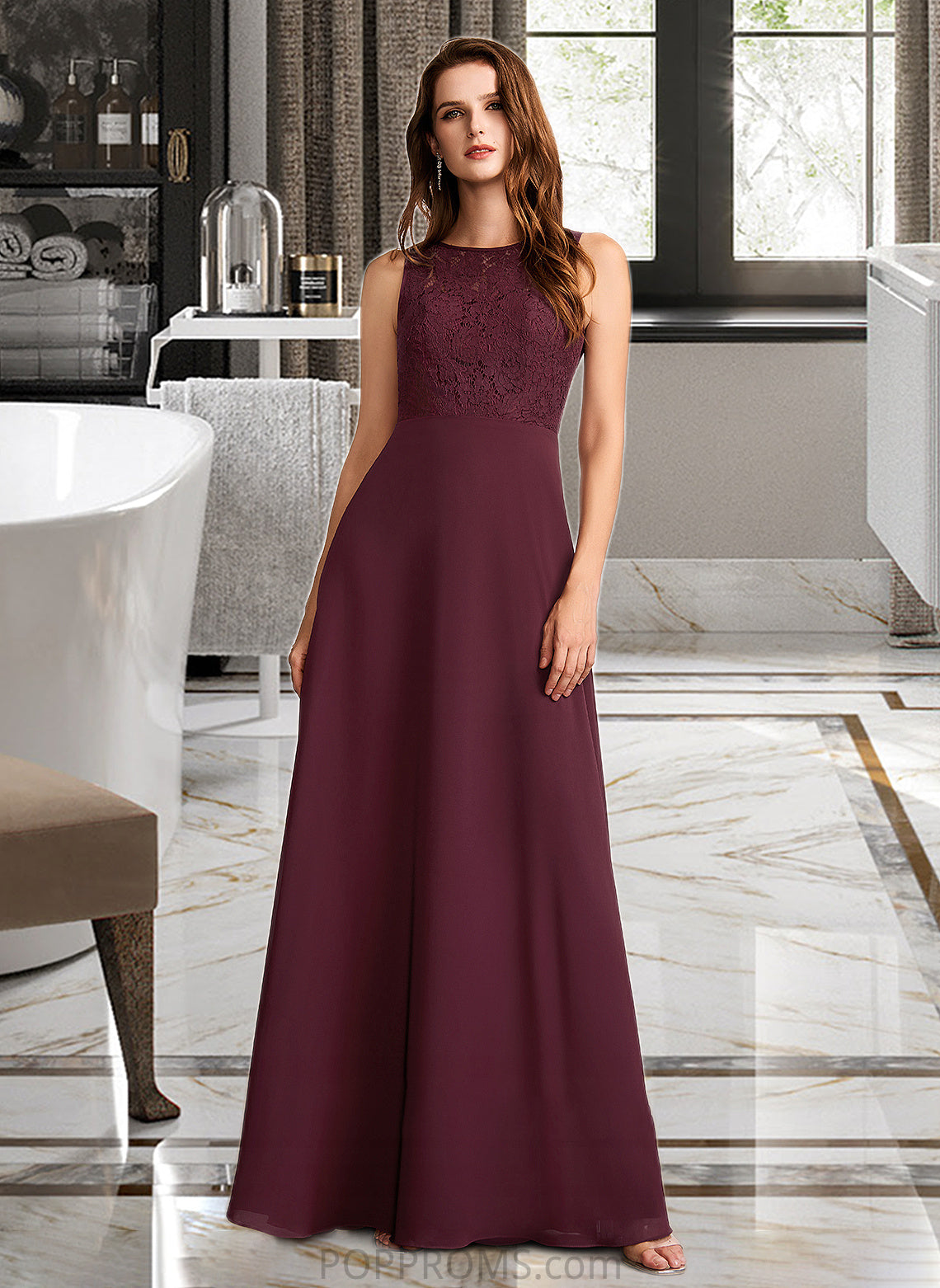 Justice A-Line Floor-Length Bridesmaid Dress PP6P0013118