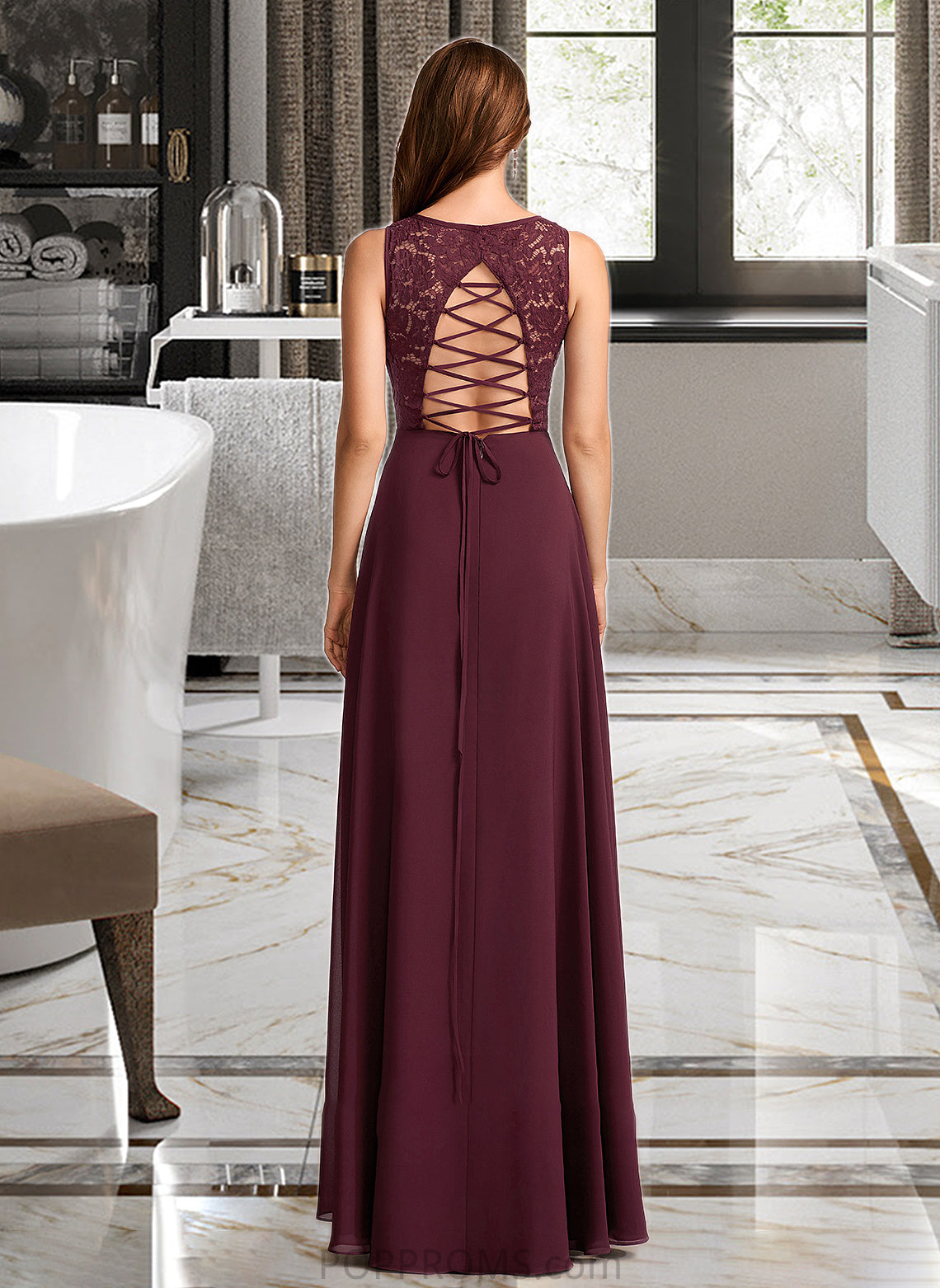 Justice A-Line Floor-Length Bridesmaid Dress PP6P0013118