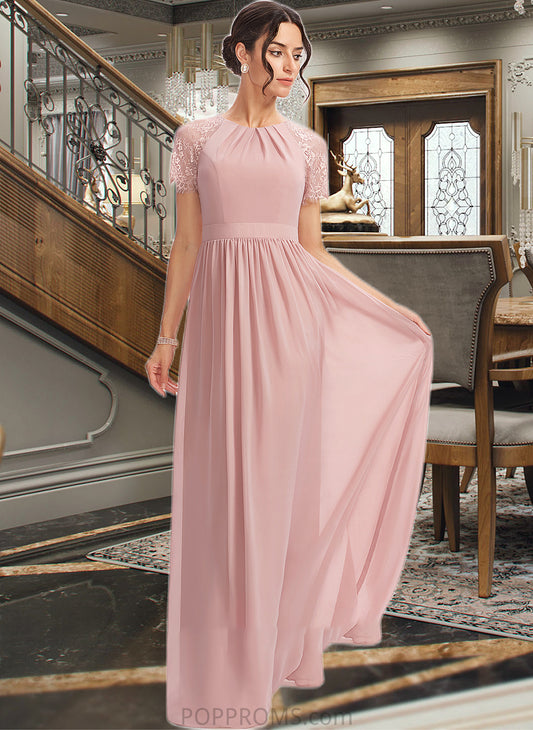 Cheyenne A-Line Floor-Length Bridesmaid Dress With Lace PP6P0013151