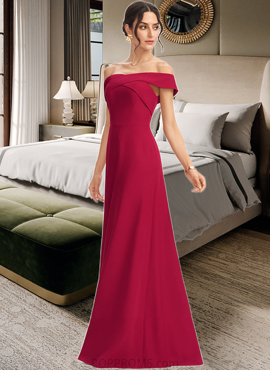 Yareli Sheath/Column Off-the-Shoulder Floor-Length Bridesmaid Dress With Ruffle PP6P0013177