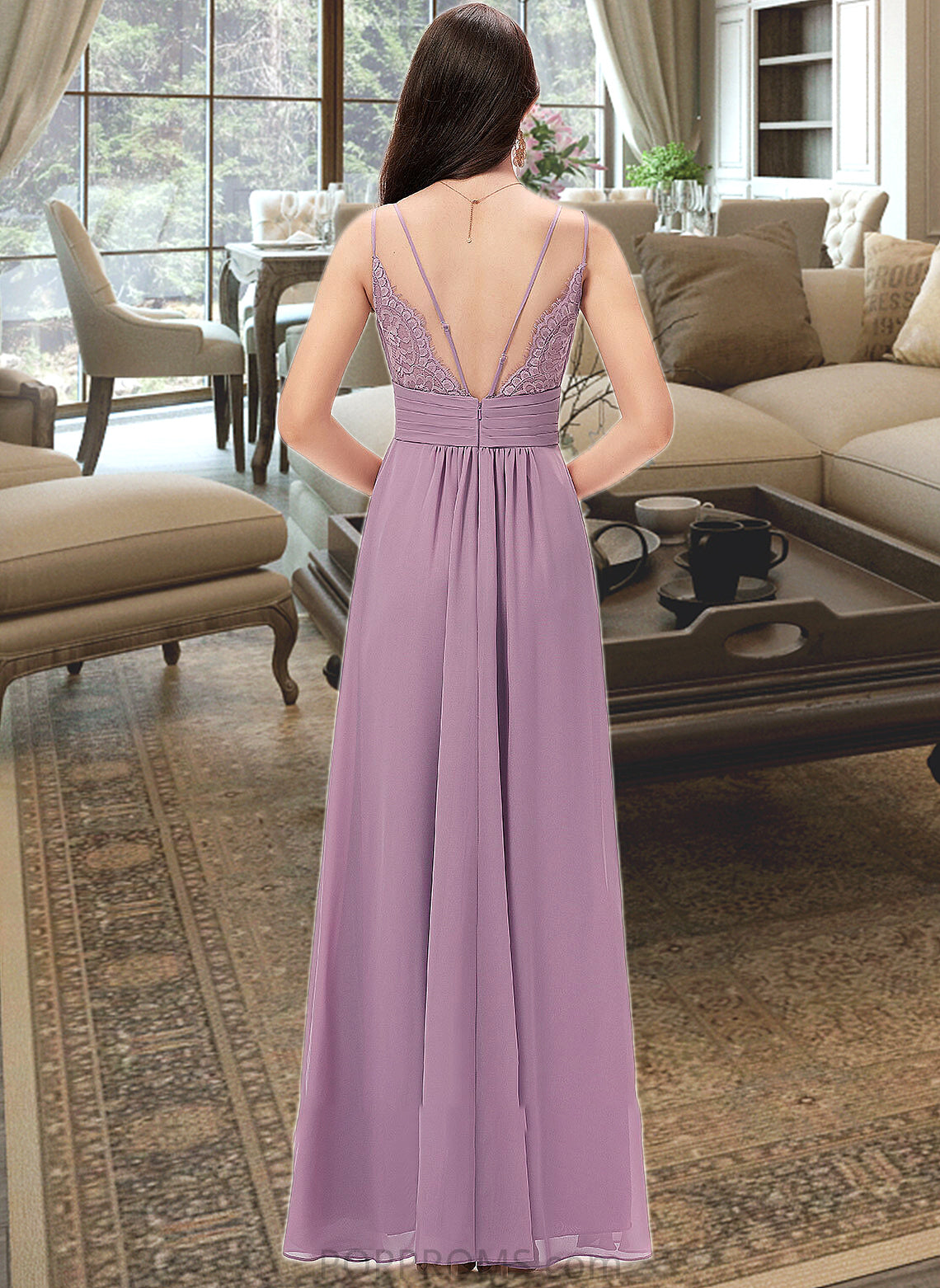 Talia A-Line Sweetheart Floor-Length Chiffon Bridesmaid Dress PP6P0013225