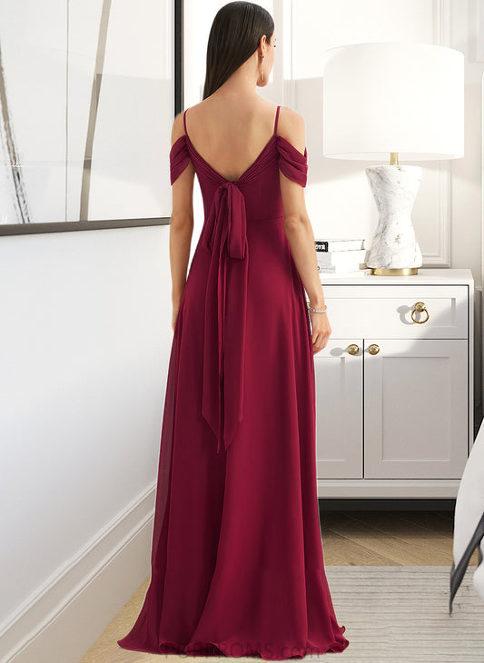 Alisa A-Line Square Neckline Floor-Length Bridesmaid Dress With Bow(s) PP6P0013242