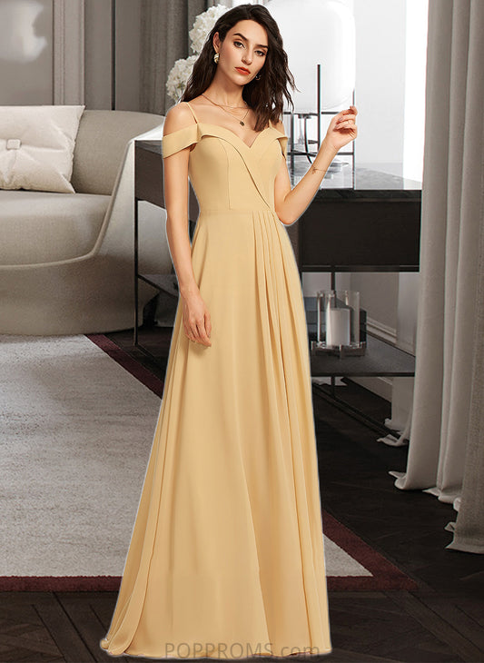 Dana A-Line V-neck Floor-Length Bridesmaid Dress PP6P0013265