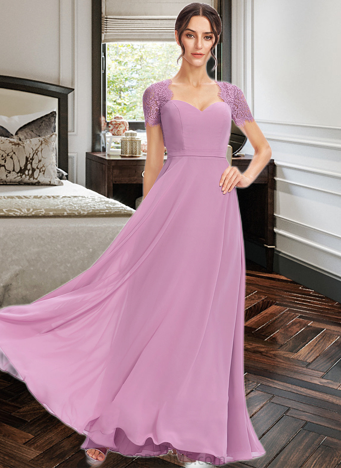 Julia A-Line Sweetheart Bridesmaid Dress With Lace PP6P0013299