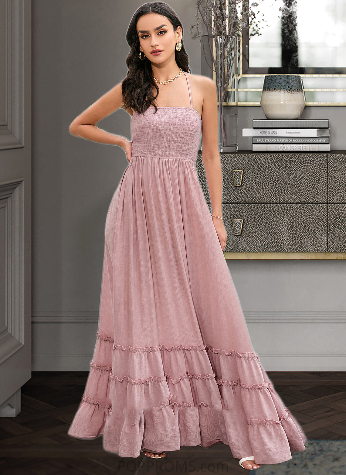 Millicent A-LineSquareNecklineFloor-LengthBridesmaidDress#273611 PP6P0013300