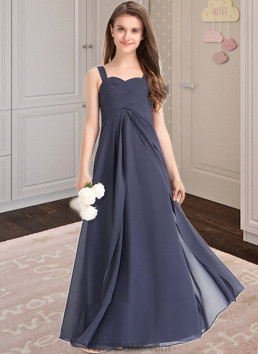 Undine A-Line Sweetheart Floor-Length Chiffon Junior Bridesmaid Dress With Ruffle PP6P0013504