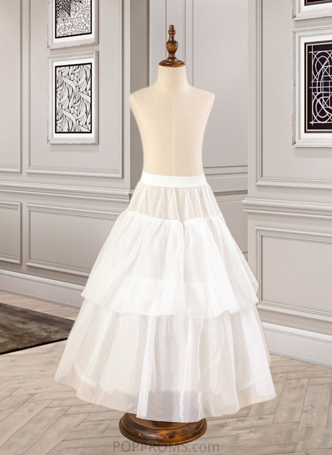 Maisie Ball-Gown/PrincessScoopNeckFloor-LengthTulleJuniorBridesmaidDressWithSashBeading#136423 PP6P0013615