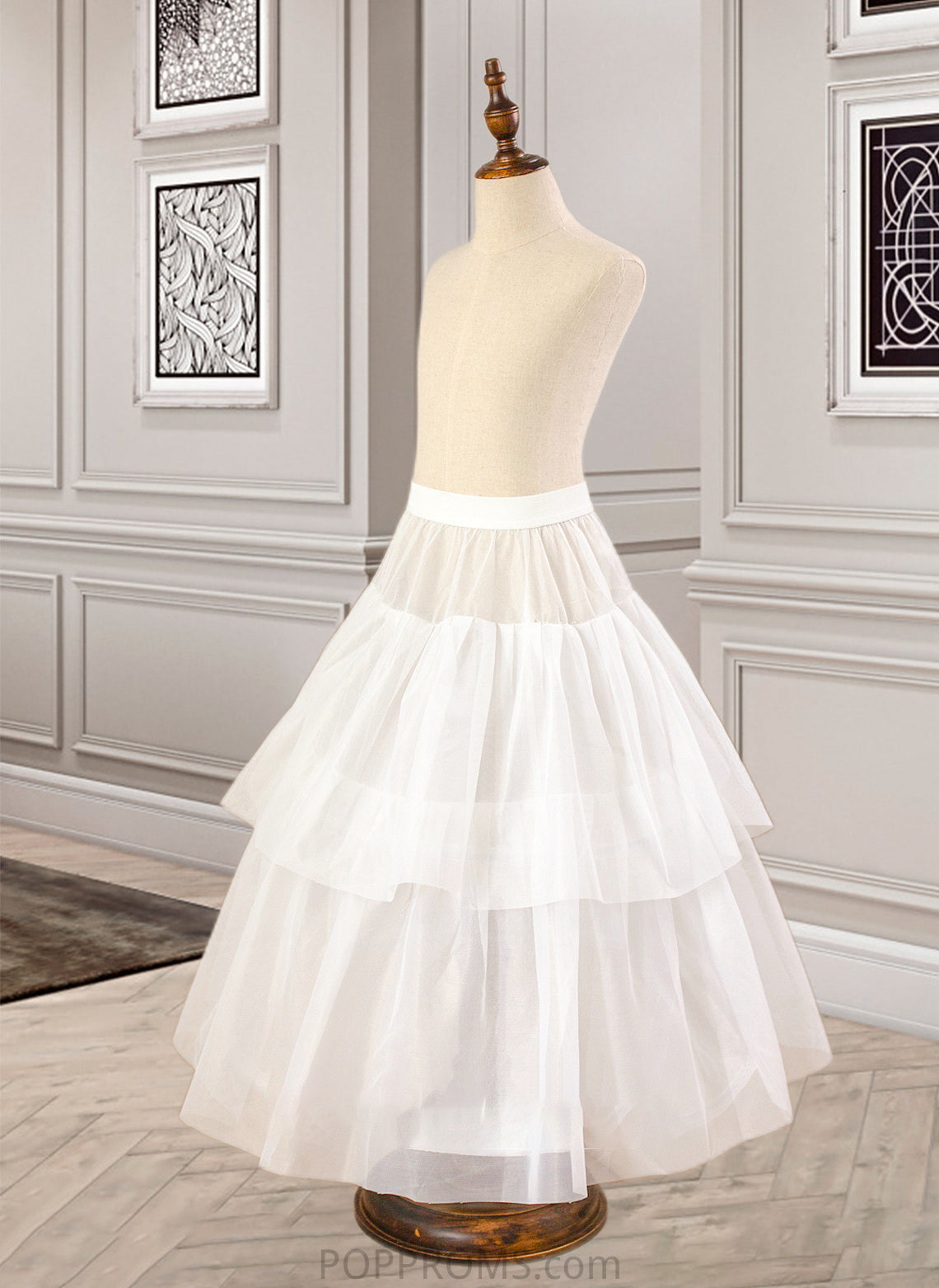 Maisie Ball-Gown/PrincessScoopNeckFloor-LengthTulleJuniorBridesmaidDressWithSashBeading#136423 PP6P0013615