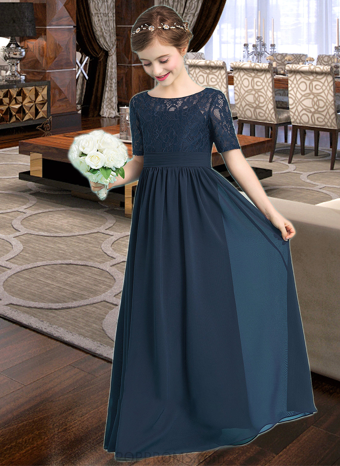 Jess A-LineScoopNeckFloor-LengthChiffonJuniorBridesmaidDress#148411 PP6P0013631