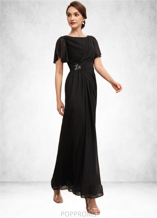 Madisyn A-Line Scoop Neck Ankle-Length Chiffon Mother of the Bride Dress With Ruffle Beading PP6126P0014533