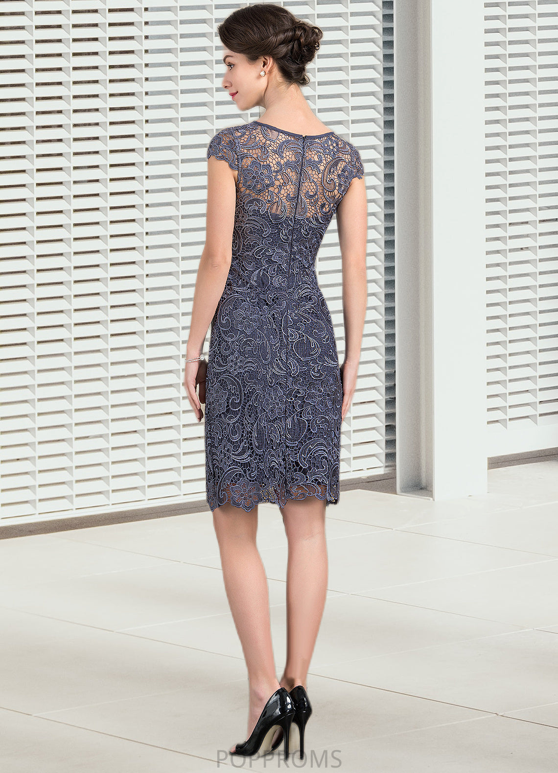 Genesis Sheath/Column Scoop Neck Knee-Length Lace Mother of the Bride Dress PP6126P0014691