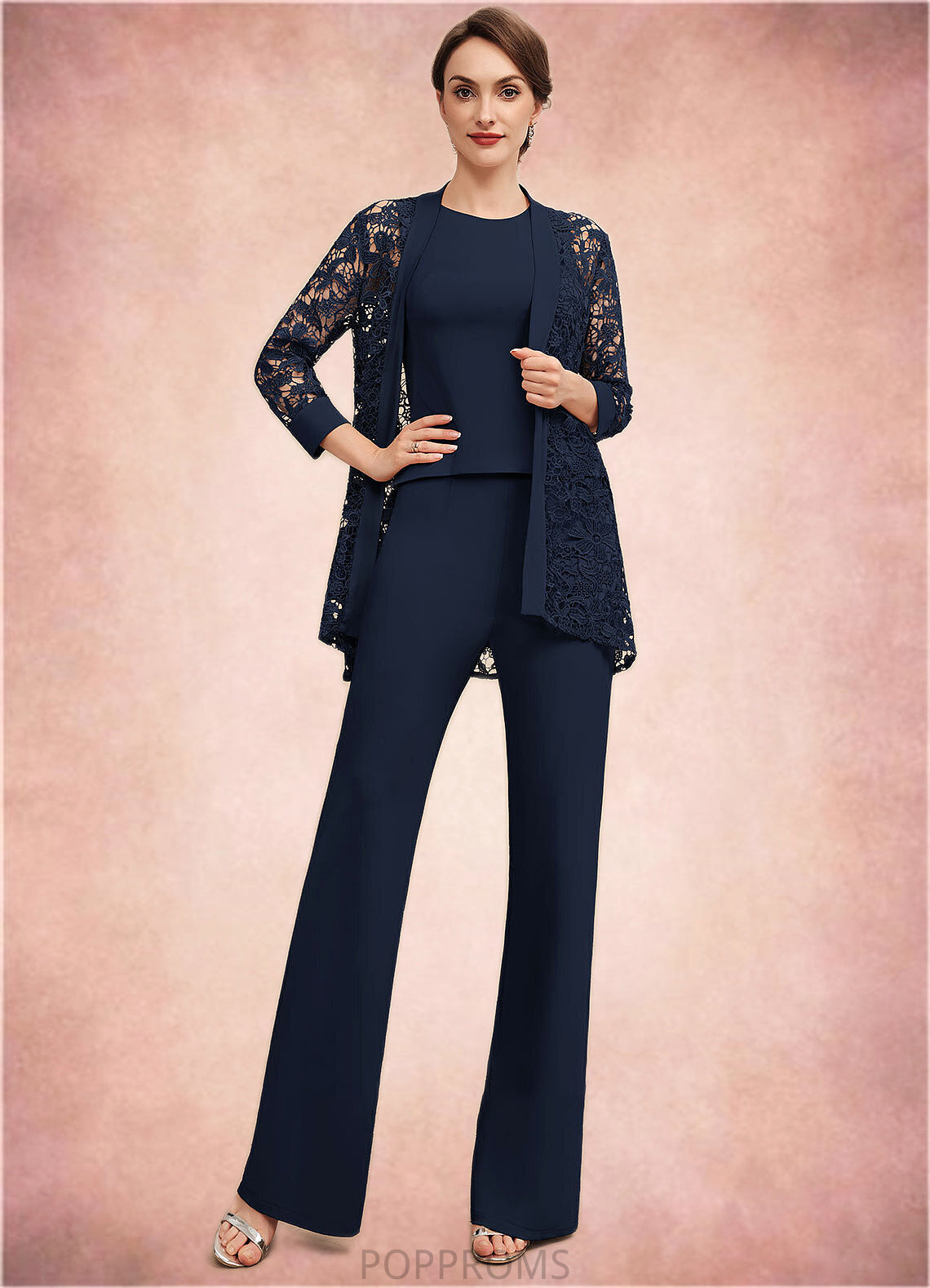 Willow Jumpsuit/Pantsuit Scoop Neck Floor-Length Jersey Mother of the Bride Dress PP6126P0014714