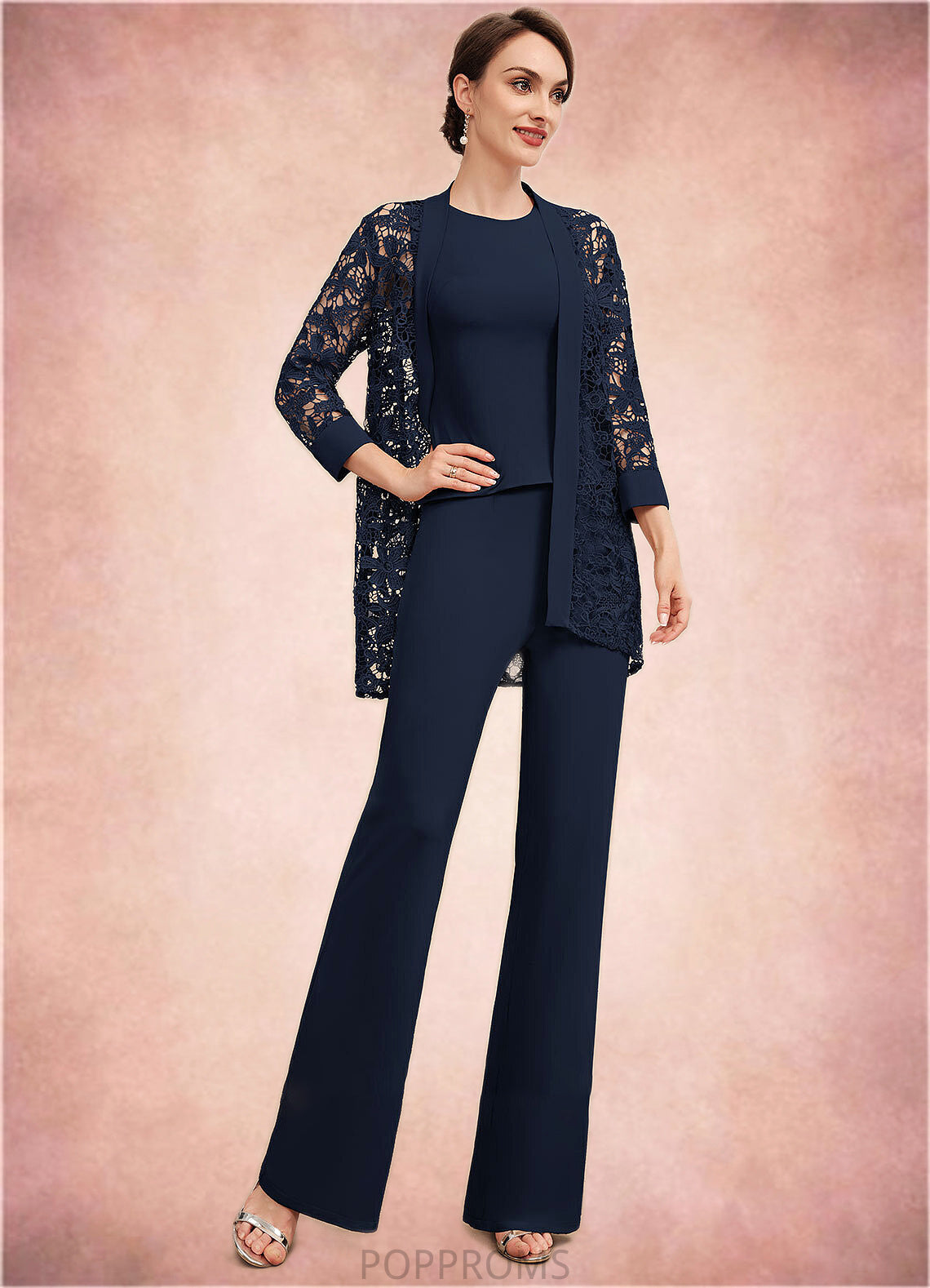 Willow Jumpsuit/Pantsuit Scoop Neck Floor-Length Jersey Mother of the Bride Dress PP6126P0014714