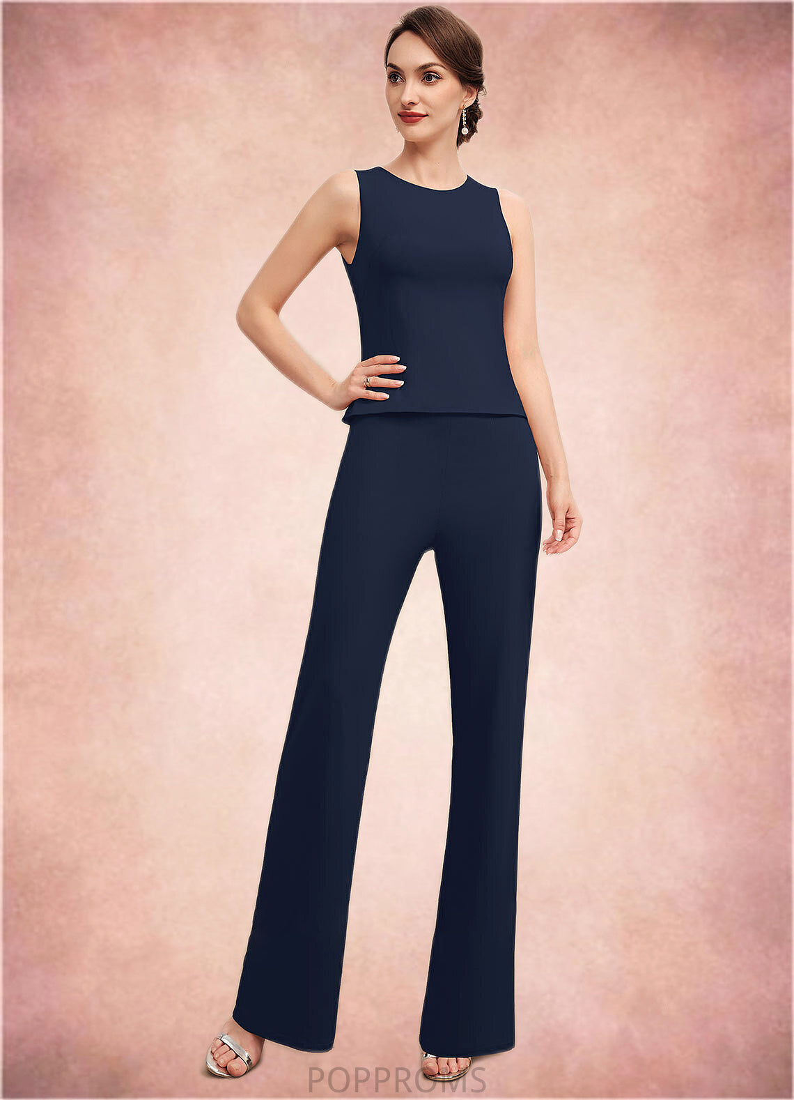 Willow Jumpsuit/Pantsuit Scoop Neck Floor-Length Jersey Mother of the Bride Dress PP6126P0014714