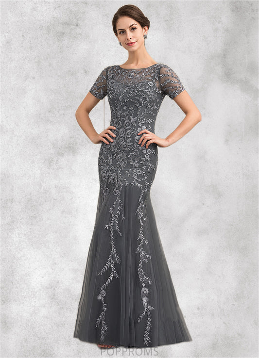 Nora Trumpet/Mermaid Scoop Neck Floor-Length Tulle Lace Mother of the Bride Dress With Beading Sequins PP6126P0014767