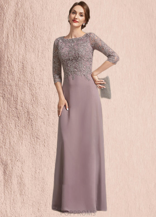 Lilliana A-Line Scoop Neck Floor-Length Chiffon Lace Mother of the Bride Dress PP6126P0014788