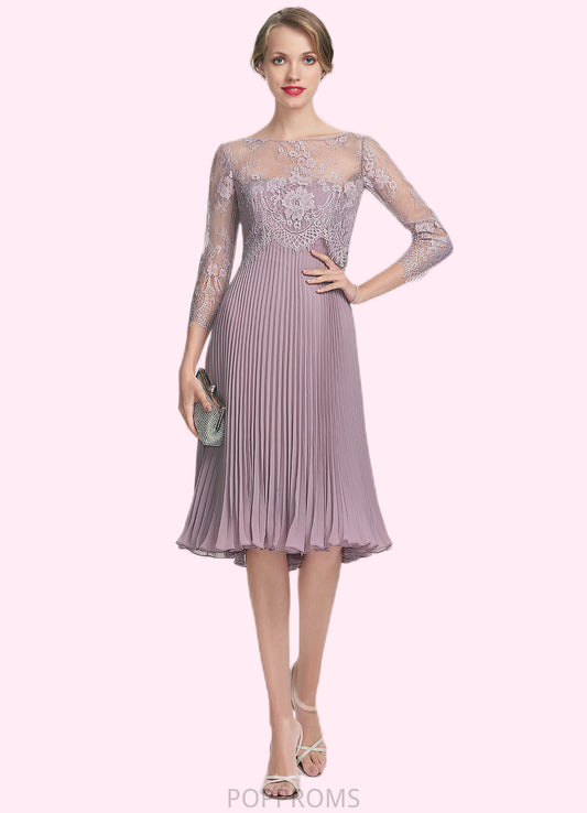 Sophie A-Line Sweetheart Knee-Length Chiffon Mother of the Bride Dress With Pleated PP6126P0014823