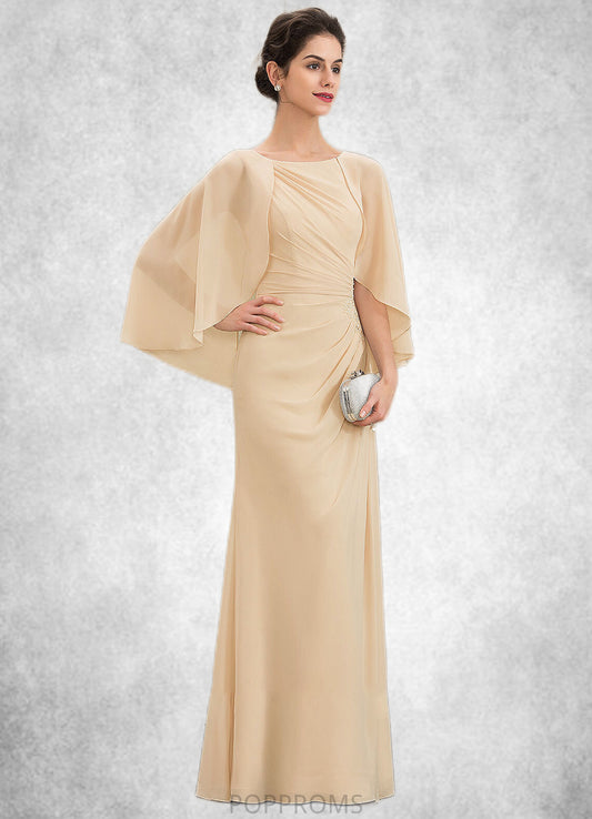 Elise A-Line Scoop Neck Floor-Length Chiffon Mother of the Bride Dress With Ruffle Beading Sequins PP6126P0014827