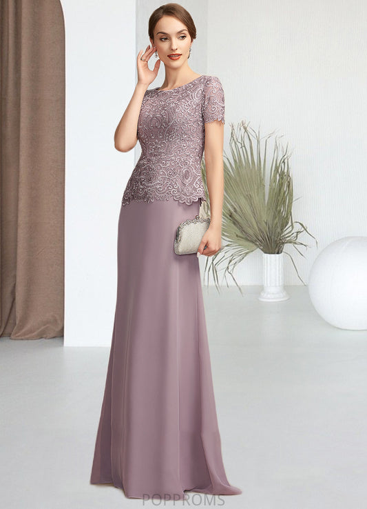 Marley A-Line Scoop Neck Floor-Length Chiffon Lace Mother of the Bride Dress PP6126P0014846