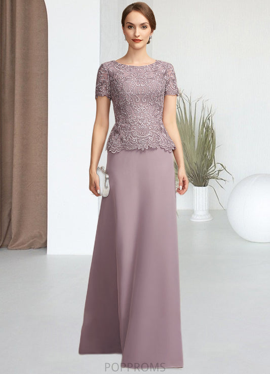 Marley A-Line Scoop Neck Floor-Length Chiffon Lace Mother of the Bride Dress PP6126P0014846