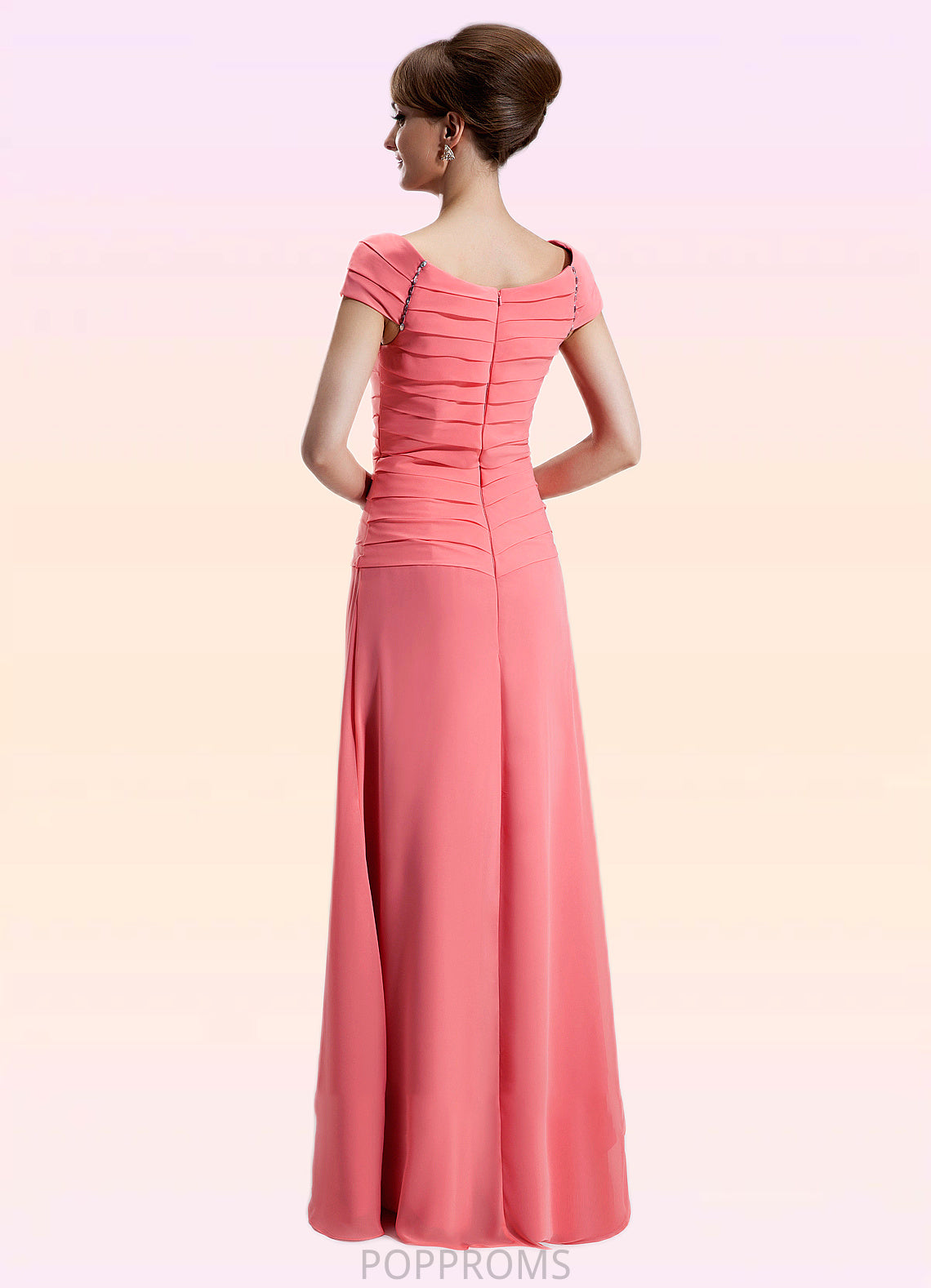 Rory A-Line Scoop Neck Floor-Length Chiffon Mother of the Bride Dress With Ruffle Beading PP6126P0014872