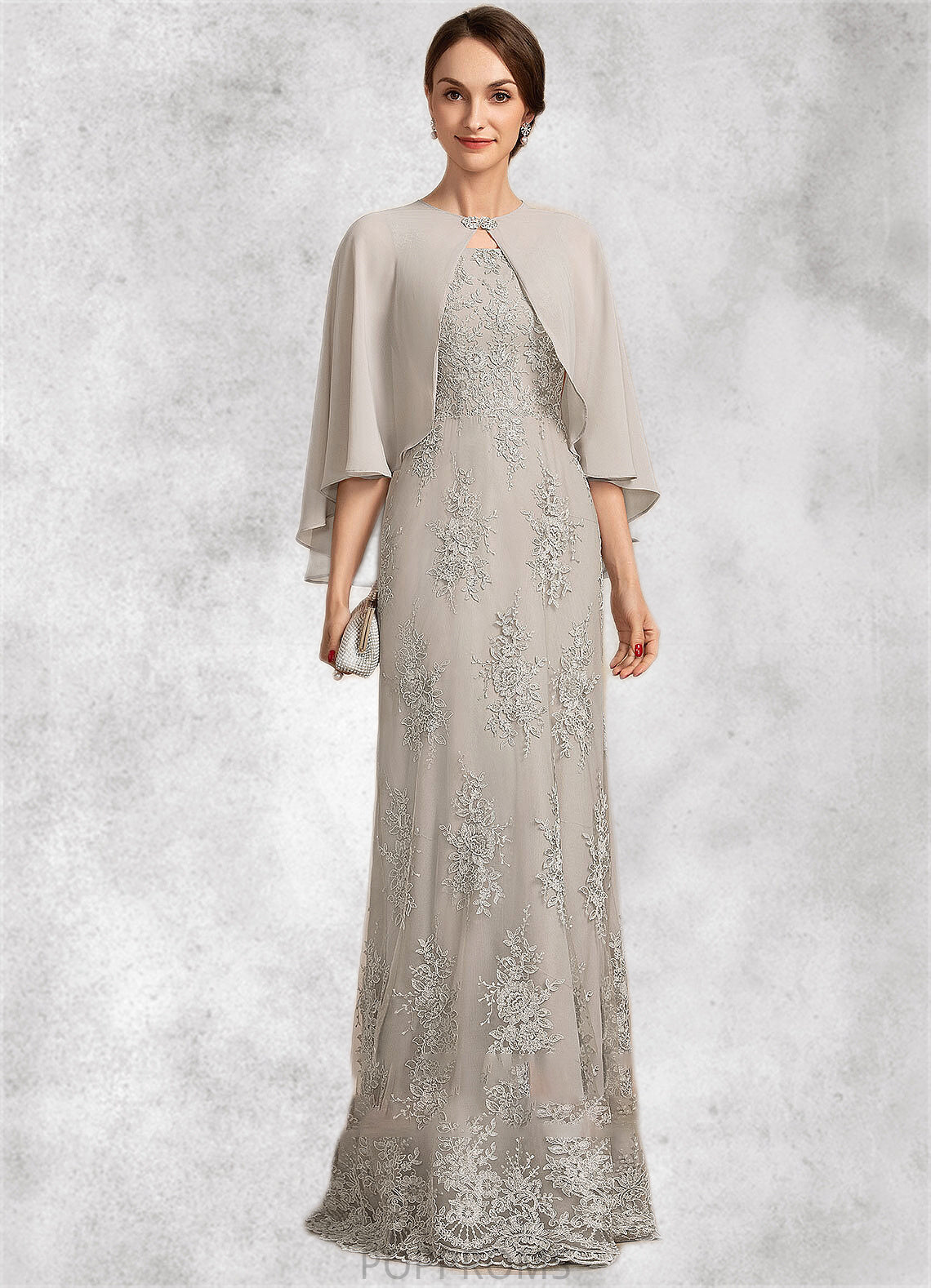 Isabella A-Line Square Neckline Floor-Length Lace Mother of the Bride Dress PP6126P0014889