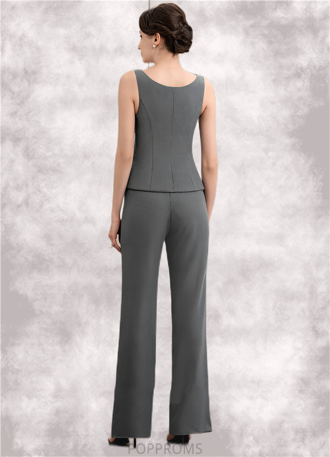 Raquel Jumpsuit/Pantsuit Scoop Neck Ankle-Length Chiffon Mother of the Bride Dress PP6126P0014890