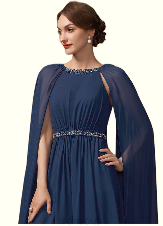 Arianna A-Line Scoop Neck Tea-Length Chiffon Mother of the Bride Dress With Beading PP6126P0014934