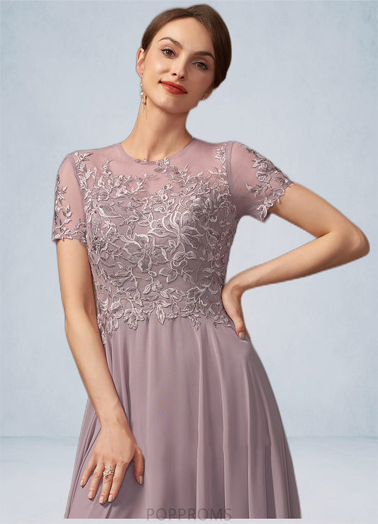 Janessa A-Line Scoop Neck Floor-Length Chiffon Lace Mother of the Bride Dress With Beading Sequins PP6126P0014987