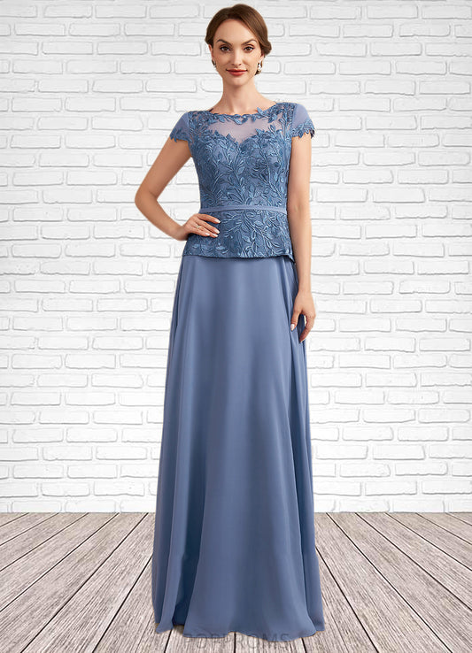 Jasmin A-Line Scoop Neck Floor-Length Chiffon Lace Mother of the Bride Dress PP6126P0014989