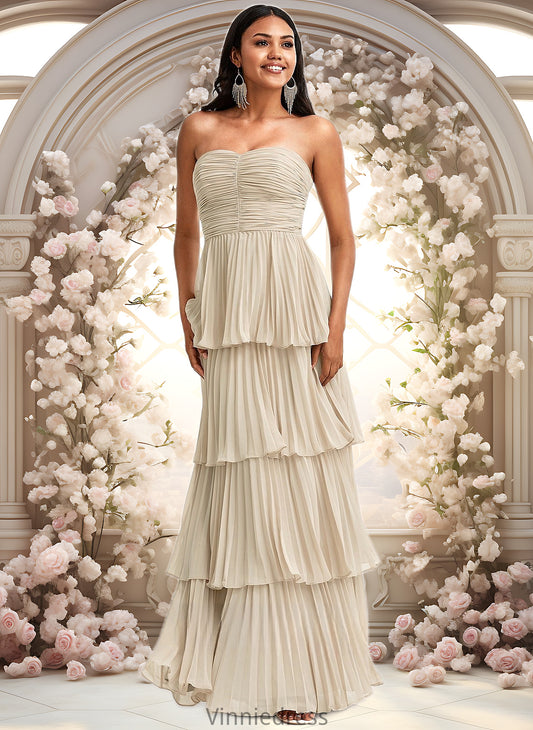 Hortensia A-line Sweetheart Floor-Length Chiffon Bridesmaid Dress PP6P0025762