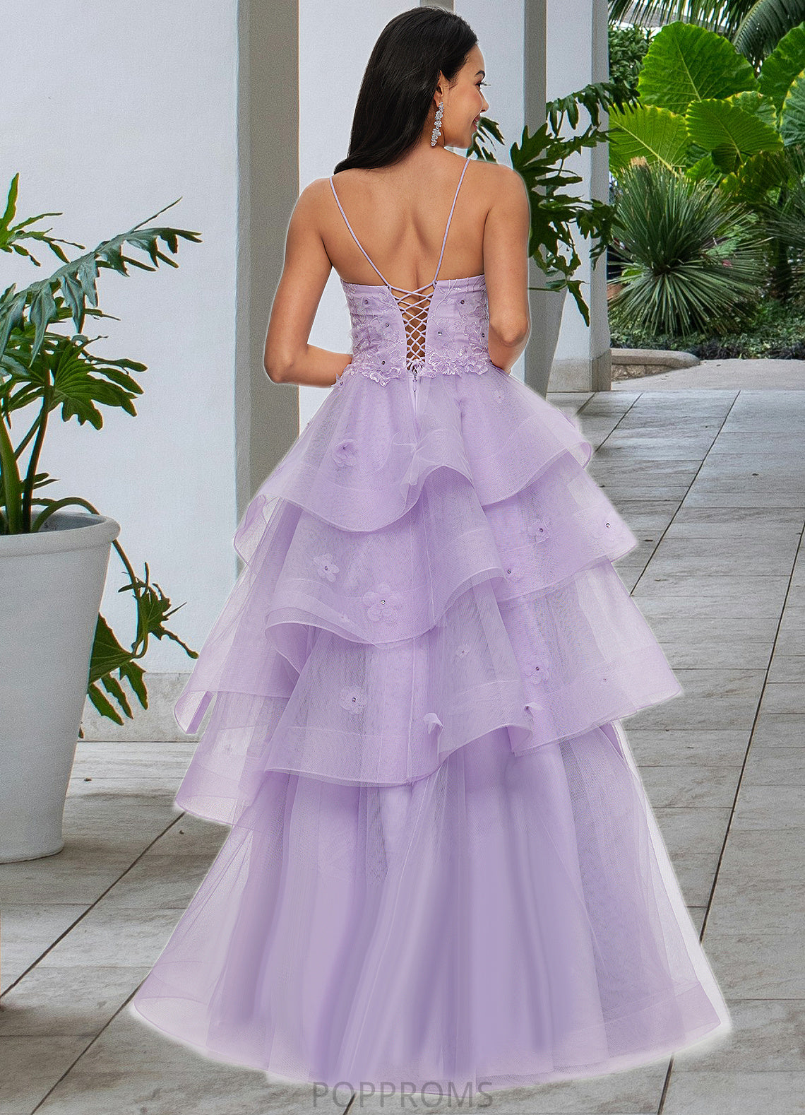 Cheryl Ball-Gown/Princess Sweetheart Floor-Length Tulle Prom Dresses With Beading Sequins PP6P0022204