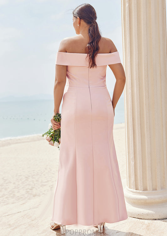 Trumpet/Mermaid Off-the-Shoulder Sleeveless Floor-Length Stretch Crepe Plus Size Bridesmaid Dresses Maryjane PP6P0025261