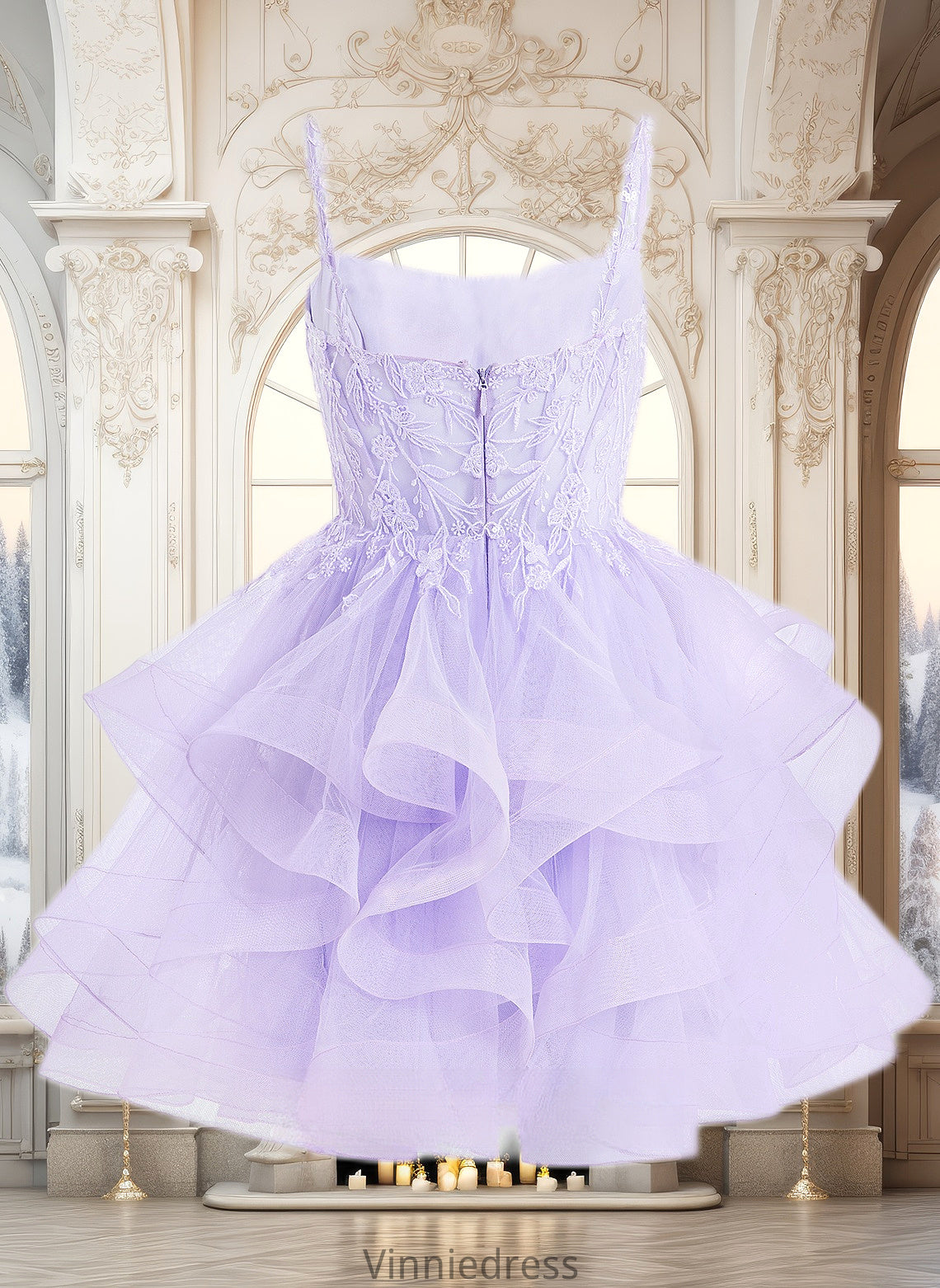 Jacqueline Ball-Gown/Princess Sweetheart Short Tulle Homecoming Dress PP6P0025677