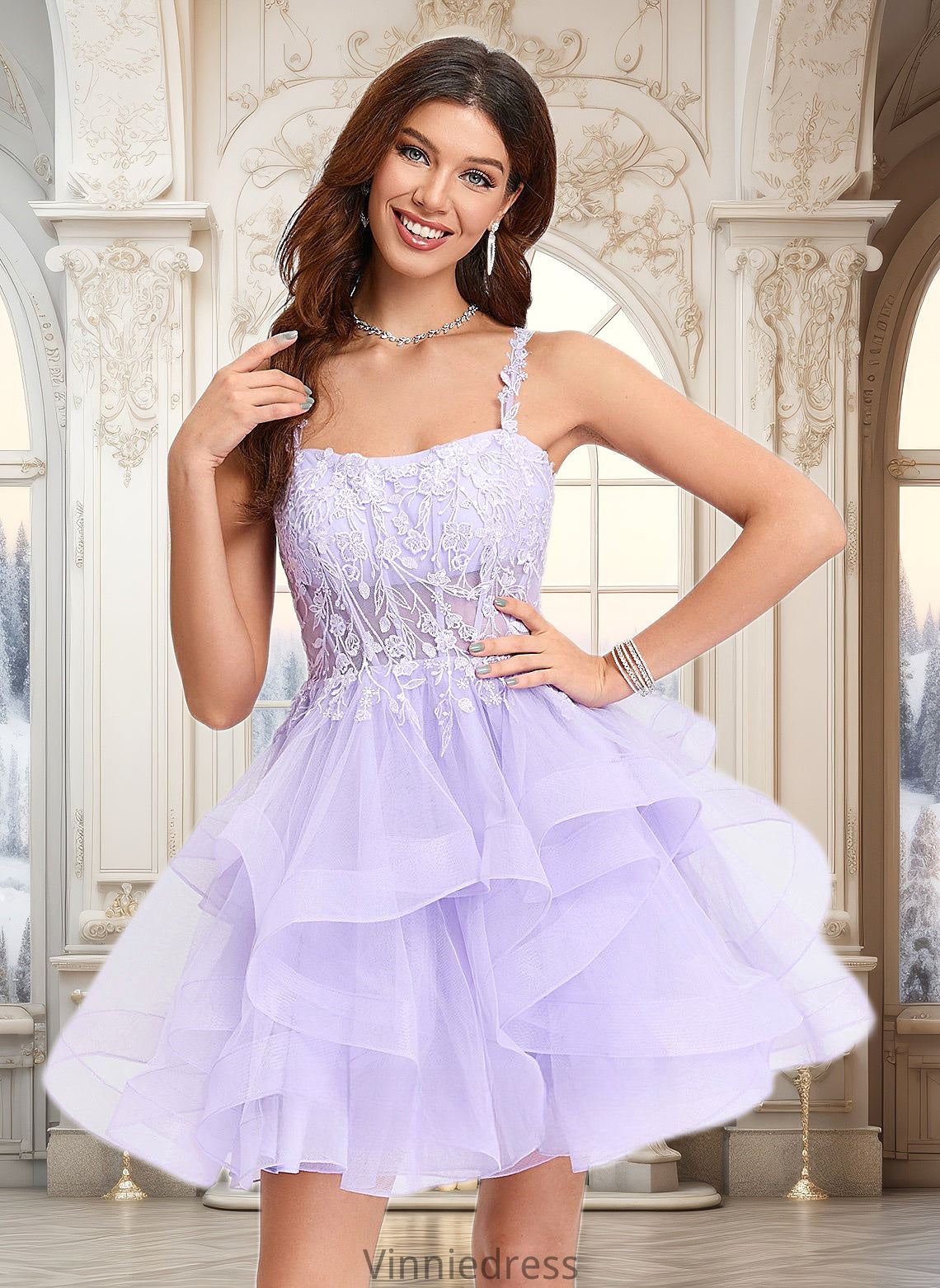 Jacqueline Ball-Gown/Princess Sweetheart Short Tulle Homecoming Dress PP6P0025677