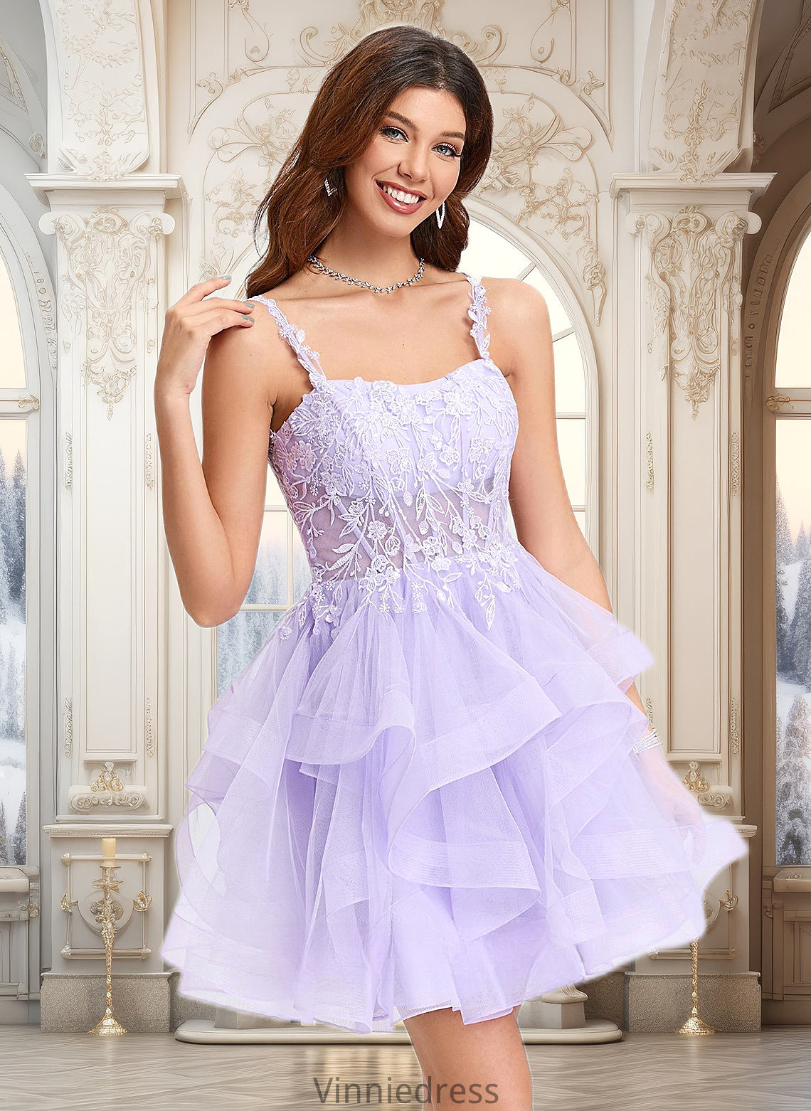 Jacqueline Ball-Gown/Princess Sweetheart Short Tulle Homecoming Dress PP6P0025677