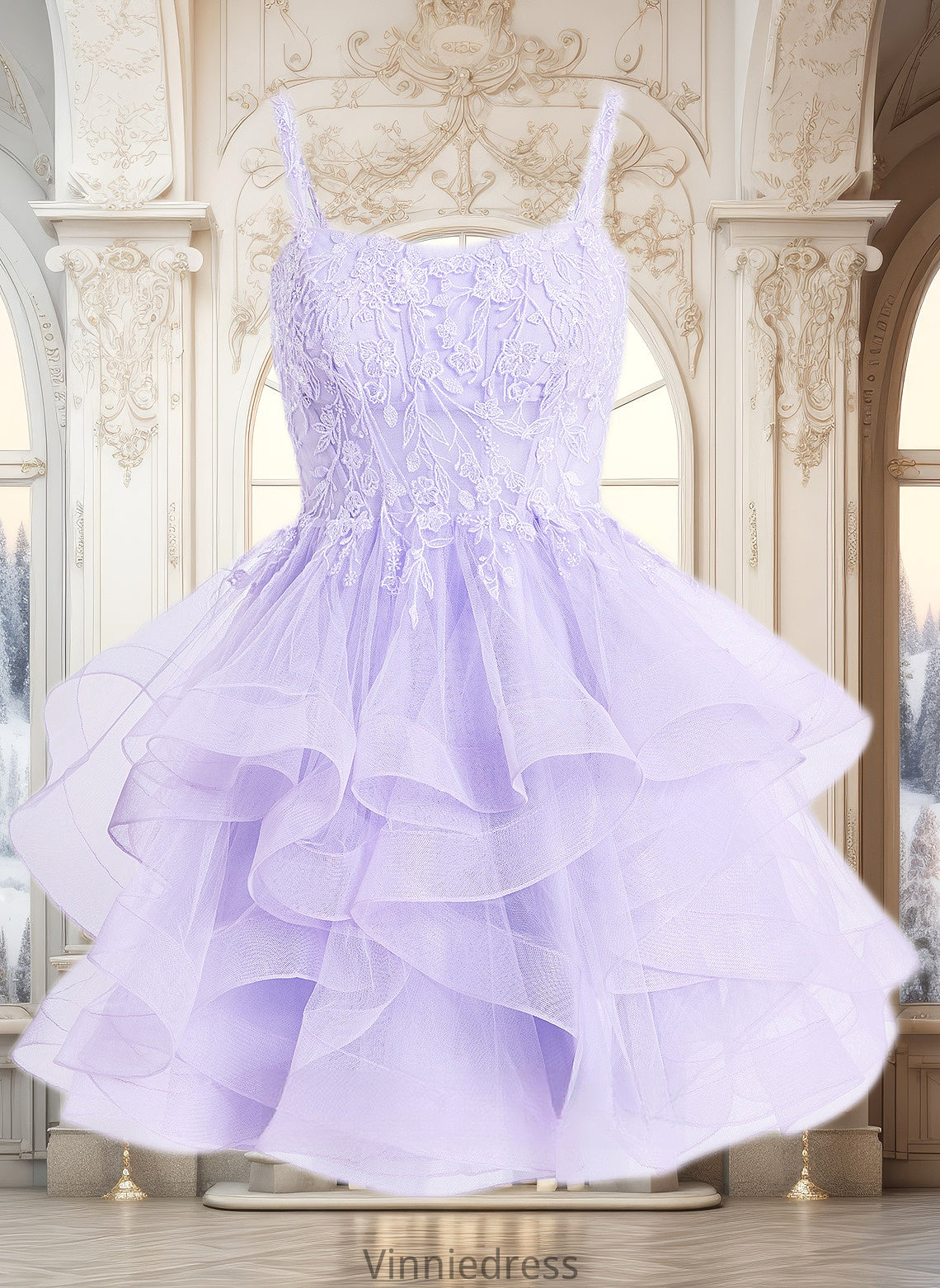 Jacqueline Ball-Gown/Princess Sweetheart Short Tulle Homecoming Dress PP6P0025677