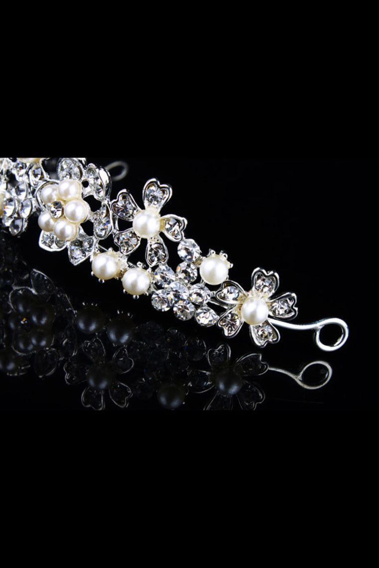 Gorgeous Hair Hoop Alloy With Pearl Wedding Bridal Tiara Hg016