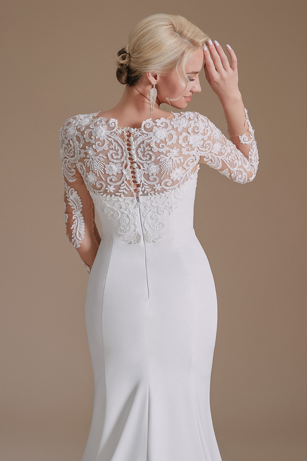 New Arrival Mermaid Long Sleeve Sweep Train Wedding Dresses