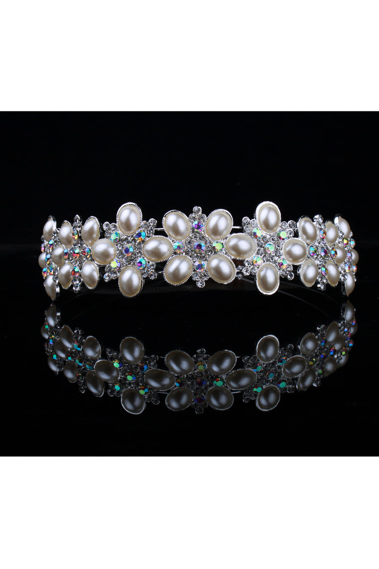 Gorgeous Hair Hoop Alloy With Rhinestones Wedding Bridal Tiara