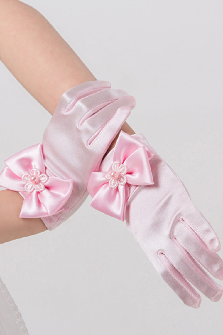 Wrist Length Wedding Flower Girl Gloves