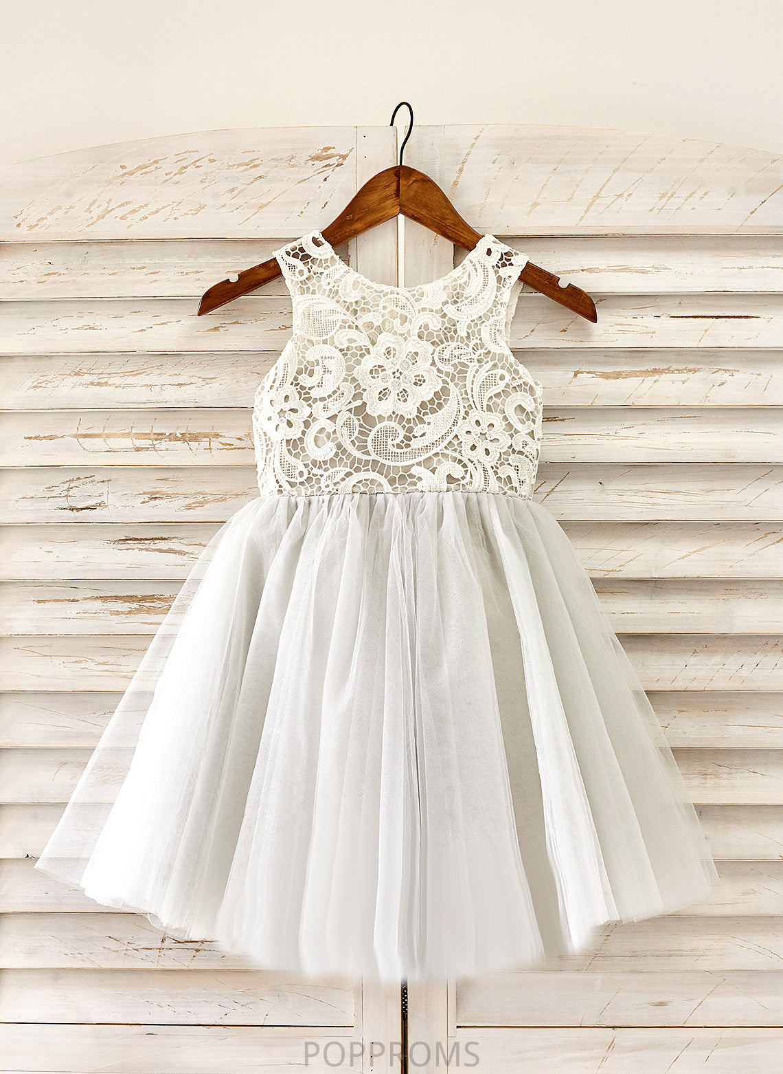 With Flower Girl Dresses A-Line - Scoop Vera Lace Sleeveless Dress Girl Knee-length Neck Flower Tulle