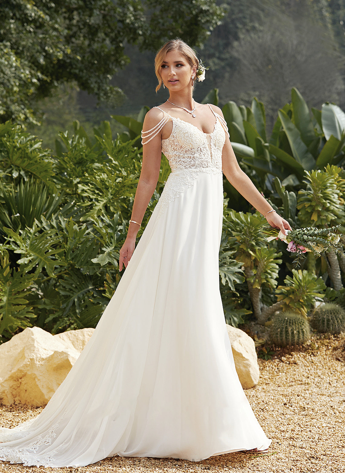 Wedding Dresses Beading With Wedding V-neck Train Lace Dress Sequins Sweep Chiffon Moira A-Line