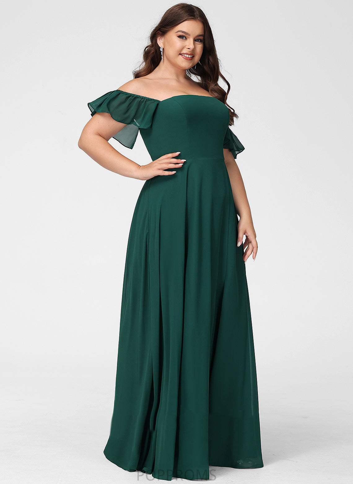 Length Silhouette Floor-Length Neckline A-Line Embellishment Fabric Off-the-Shoulder SplitFront Daisy Spaghetti Staps Floor Length Bridesmaid Dresses