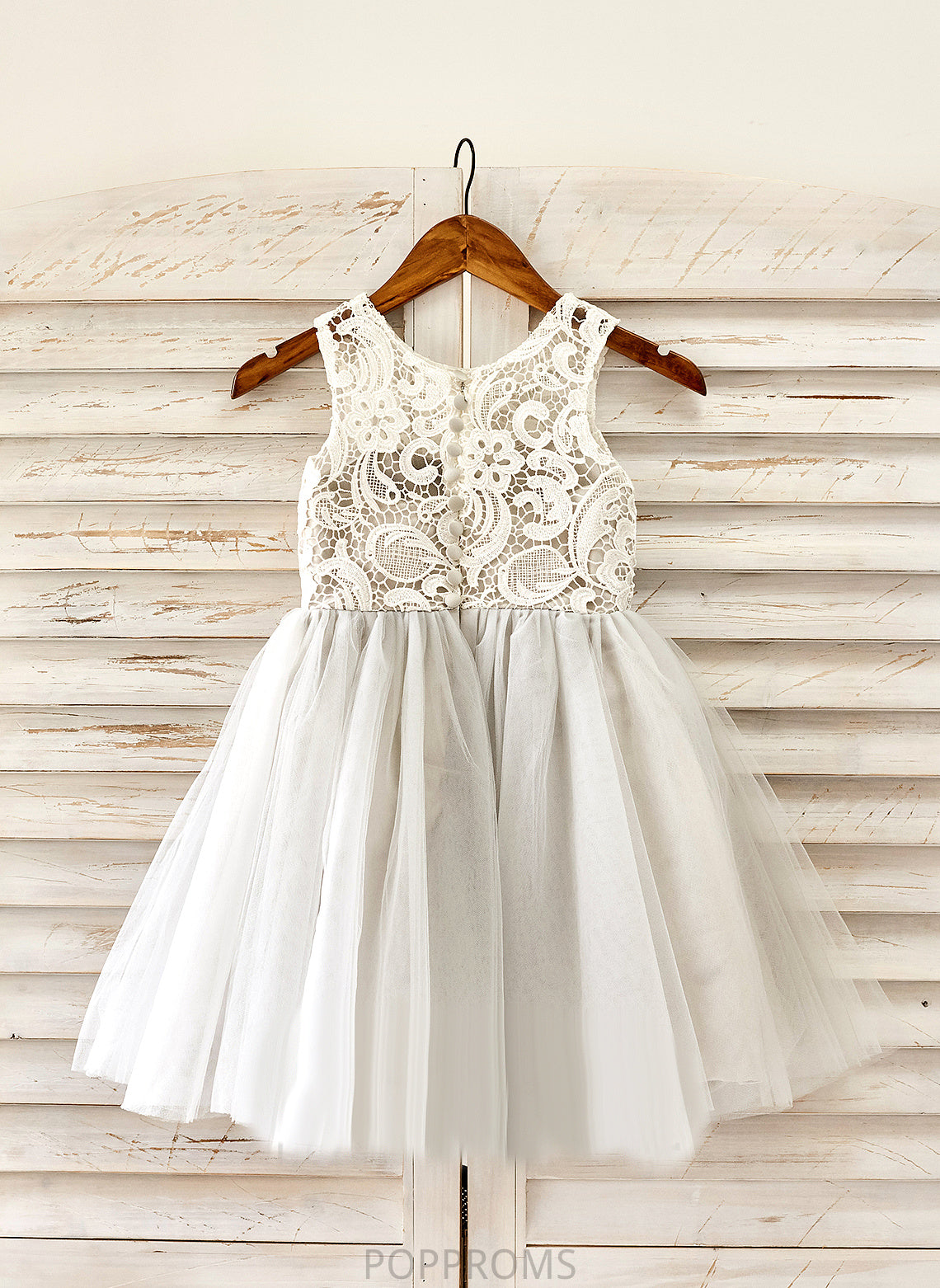 With Flower Girl Dresses A-Line - Scoop Vera Lace Sleeveless Dress Girl Knee-length Neck Flower Tulle