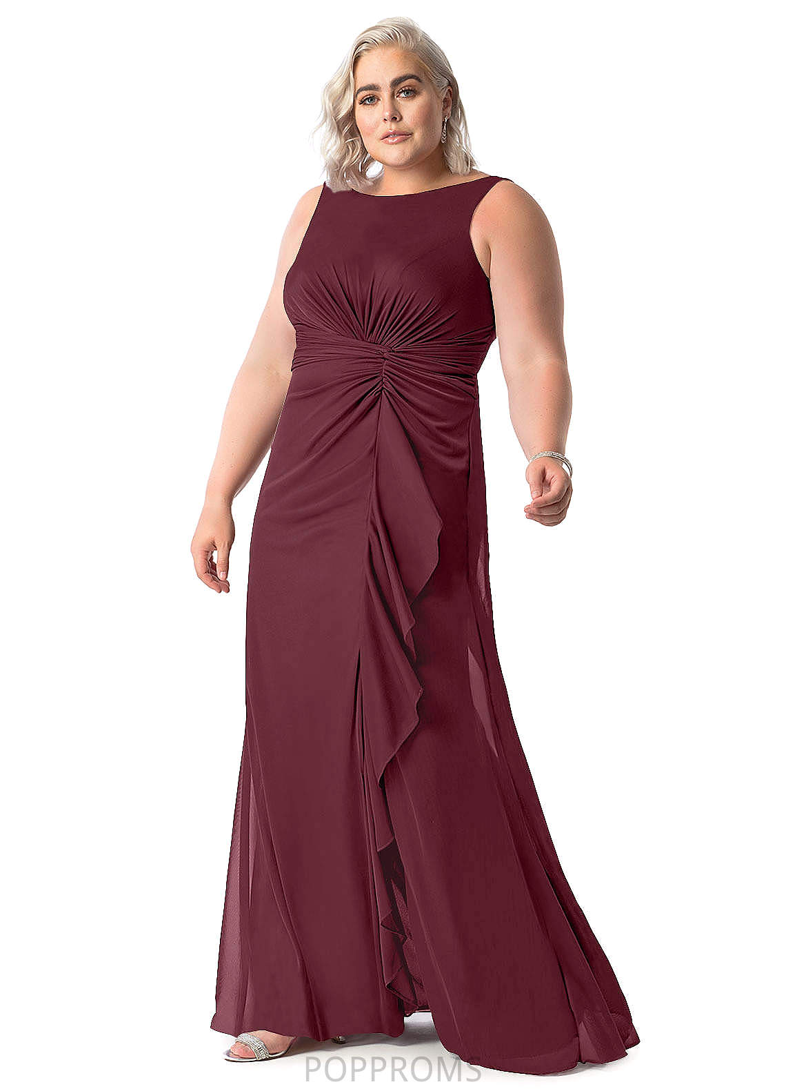 Viola Sleeveless Floor Length Natural Waist Straps A-Line/Princess Bridesmaid Dresses