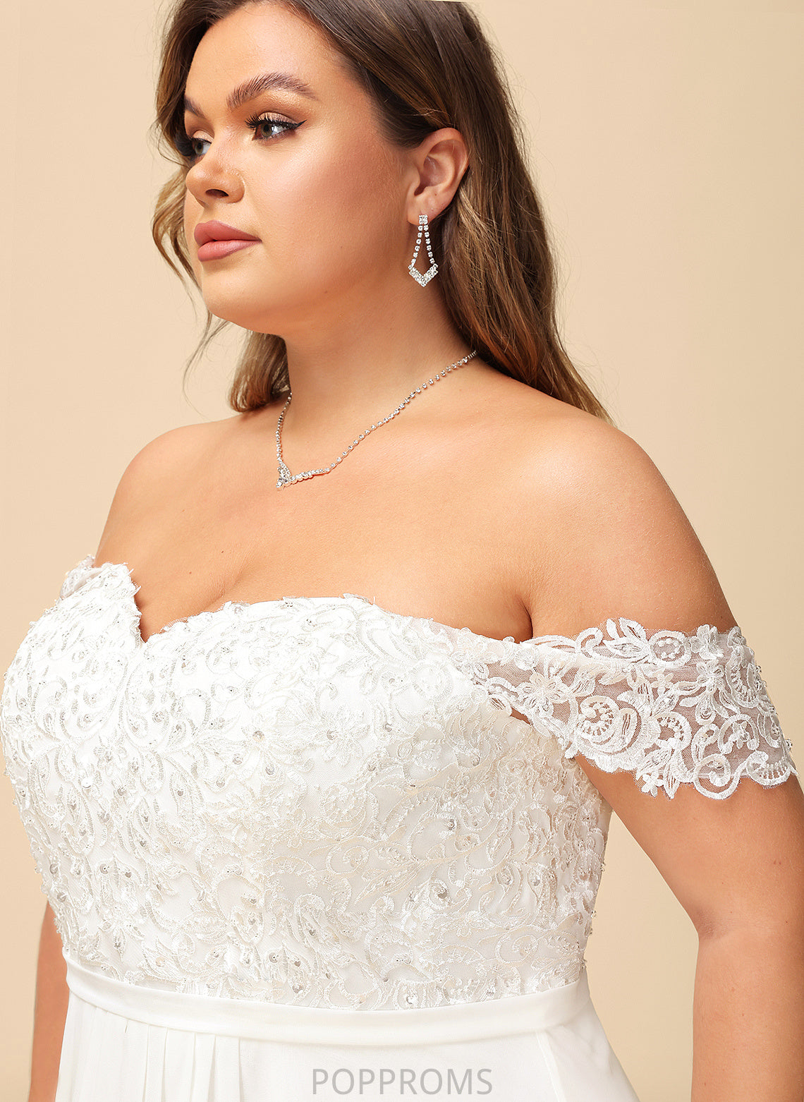 Lace Chiffon A-Line Off-the-Shoulder Dress With Wedding Kennedy Wedding Dresses Asymmetrical Sequins Beading