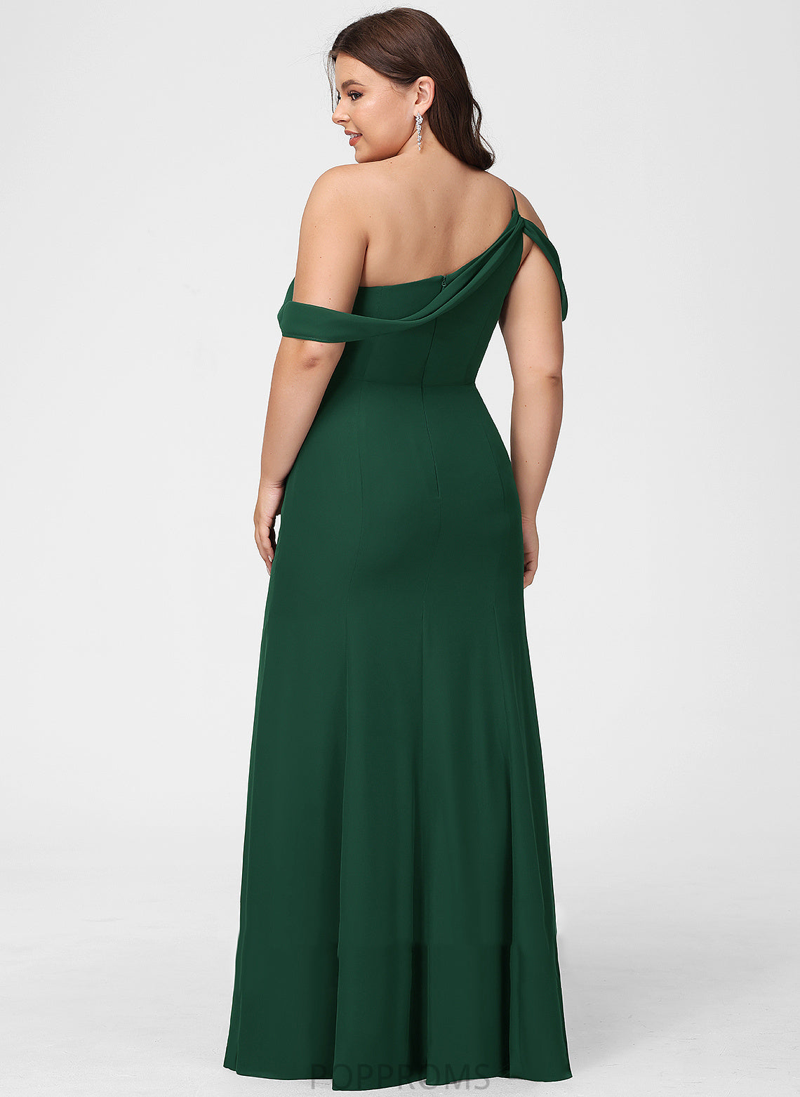 Fabric Silhouette Embellishment One-Shoulder Floor-Length Length SplitFront Trumpet/Mermaid Neckline Muriel Sleeveless Floor Length Bridesmaid Dresses