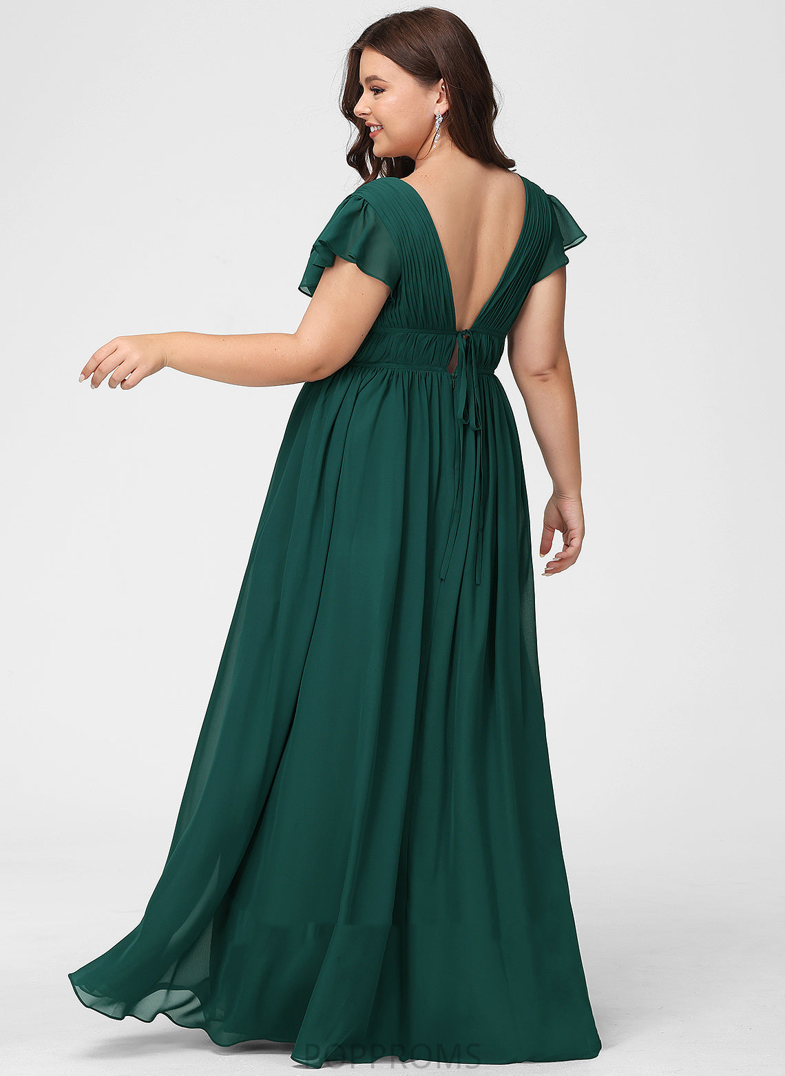 V-neck Neckline Silhouette Embellishment A-Line SplitFront Length Floor-Length Fabric Thirza Sleeveless Floor Length Bridesmaid Dresses